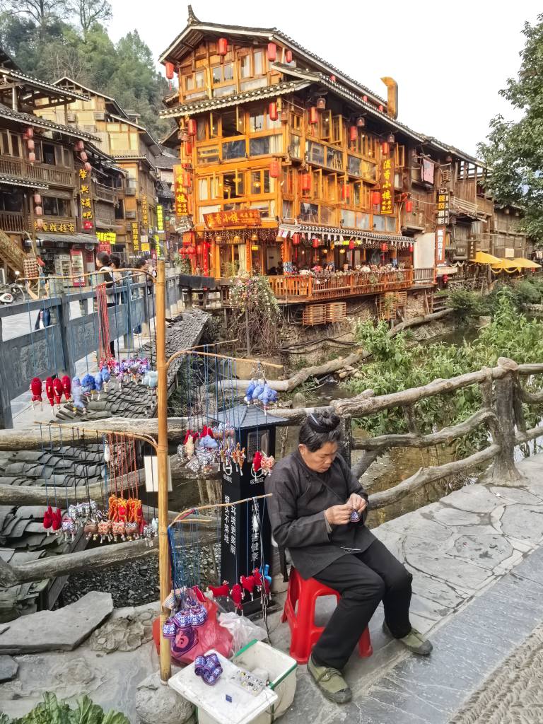 Handicrafts by the Stream in Zhaoxing Dong Village