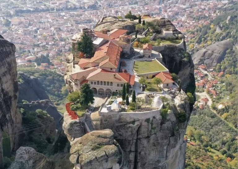 Monastery of the Holy Trinity Meteora Greece cliff Greek Orthodox GoGo Tours