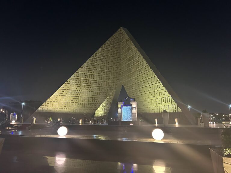 Sadat Monument night illumination Egypt GoGo Tours