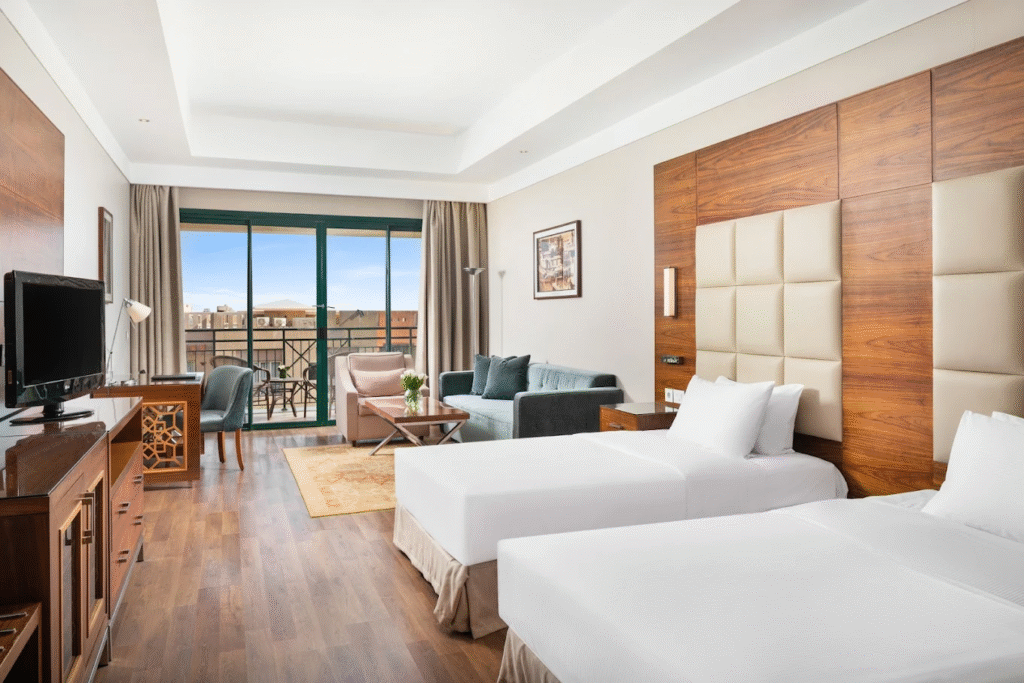 Hilton Pyramids Golf Hotel guest room Giza Egypt GoGo Tours