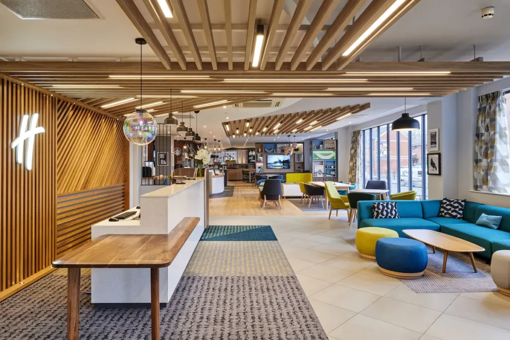 Holiday Inn Belfast City Centre open lobby Northern Ireland GoGo Tours