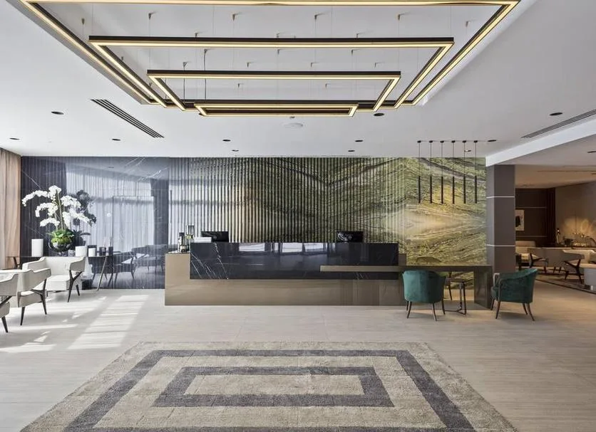 Hotel AMI Budva Petrovac reception area on Balkan Peninsula 14-Day Tour