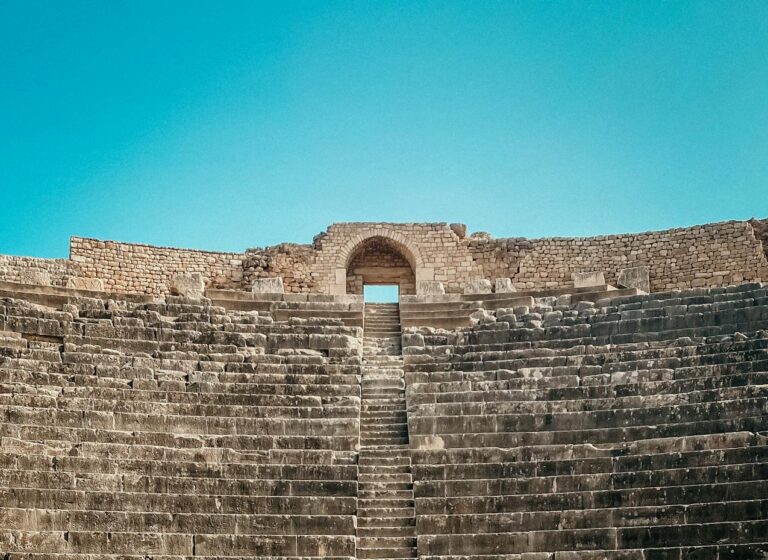 Ancient amphitheatre in Dougga, Tunisia