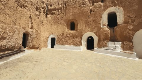 Traditional Berber cave dwellings in Matmata, Tunisia